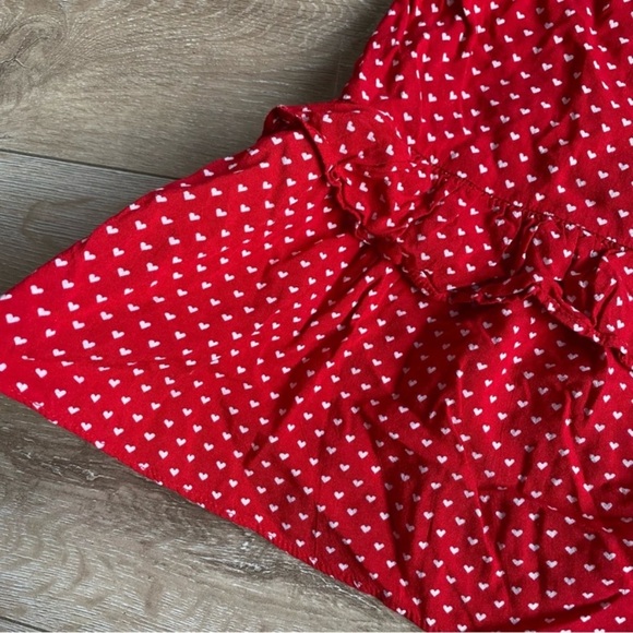 Gap dress size 8 tiered ruffle rayon summer dress mini ditsy hearts - Picture 7 of 9